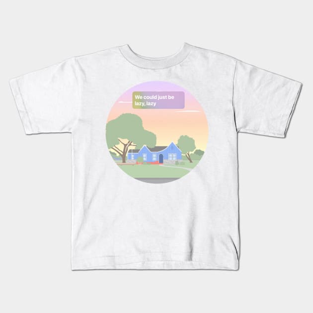Lazy Surfaces Kids T-Shirt by mansinone3